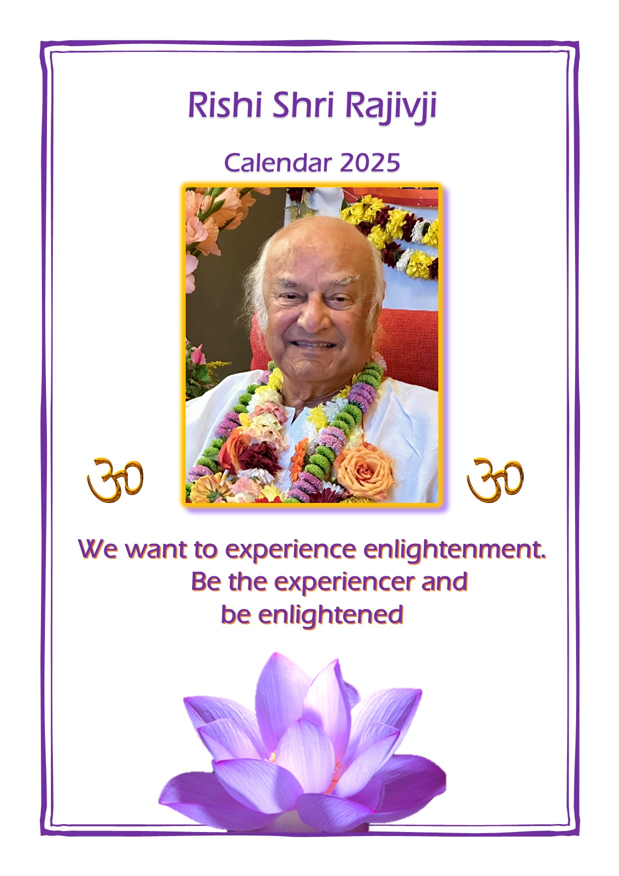 Satsang calendar 2025